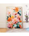 北歐風清新 花卉 晶瓷面掛畫 裝飾掛畫連鋁畫框 70X90CM DF